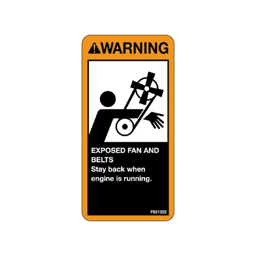 F621222 Метка (Label, Exposed Fan and Belts) John Deere