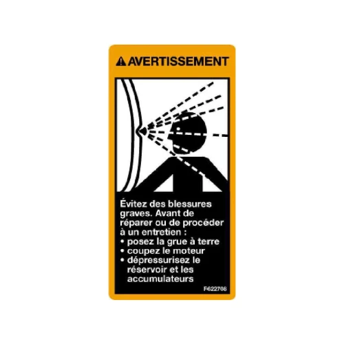 F622708 Метка (Label, Pressurized Hydraulic) John Deere