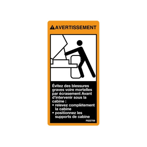 F622709 Метка (Cab Support Safety Label) John Deere