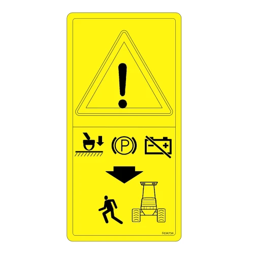 F634734 Метка (Label, Before Leaving Operators Seat) John Deere