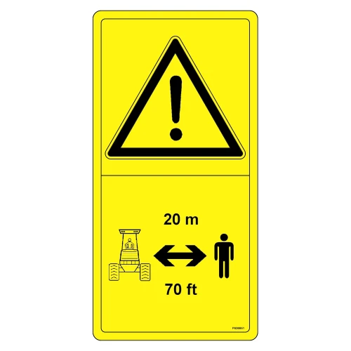 F636651 Метка (Cabin Label Danger Area Label) John Deere