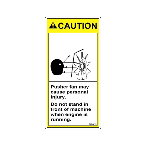 F656672 Метка (Label, Danger of Blowing Fan) John Deere
