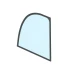 F707104 Стекло (Front Thick Cab Window, 12.7 mm, Right Side) John Deere