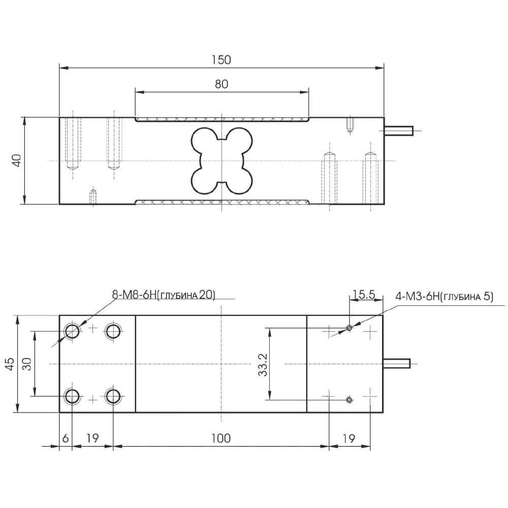 Датчик тензометрический SL6E3-С3-200.0kg