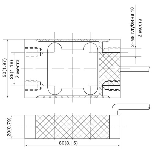 Одноточечный тензометрический датчик силы SL6H5-С3-20.0kg