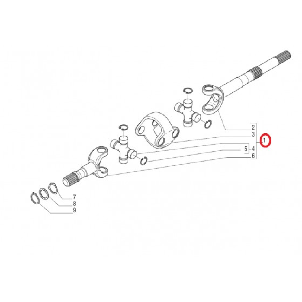 146040 Полуось в сборе Carraro