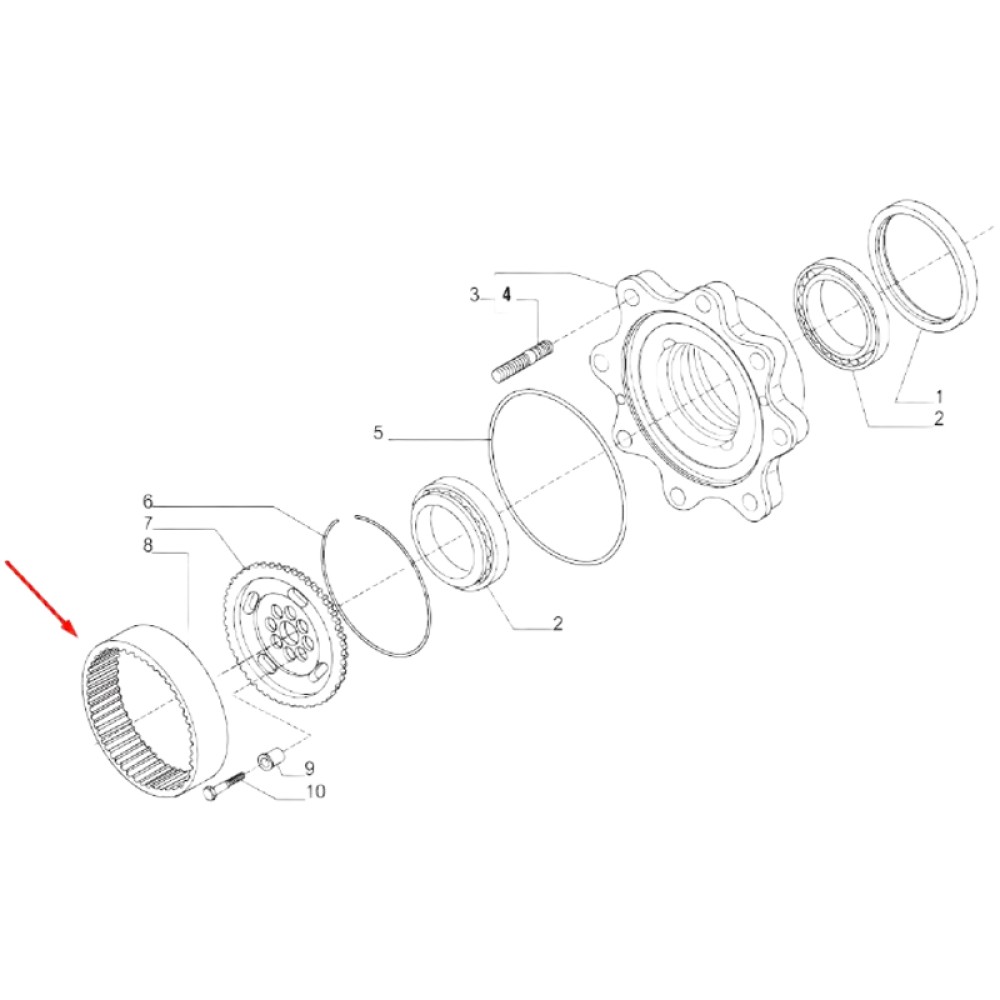 131824 Шестерня корончатая CARRARO