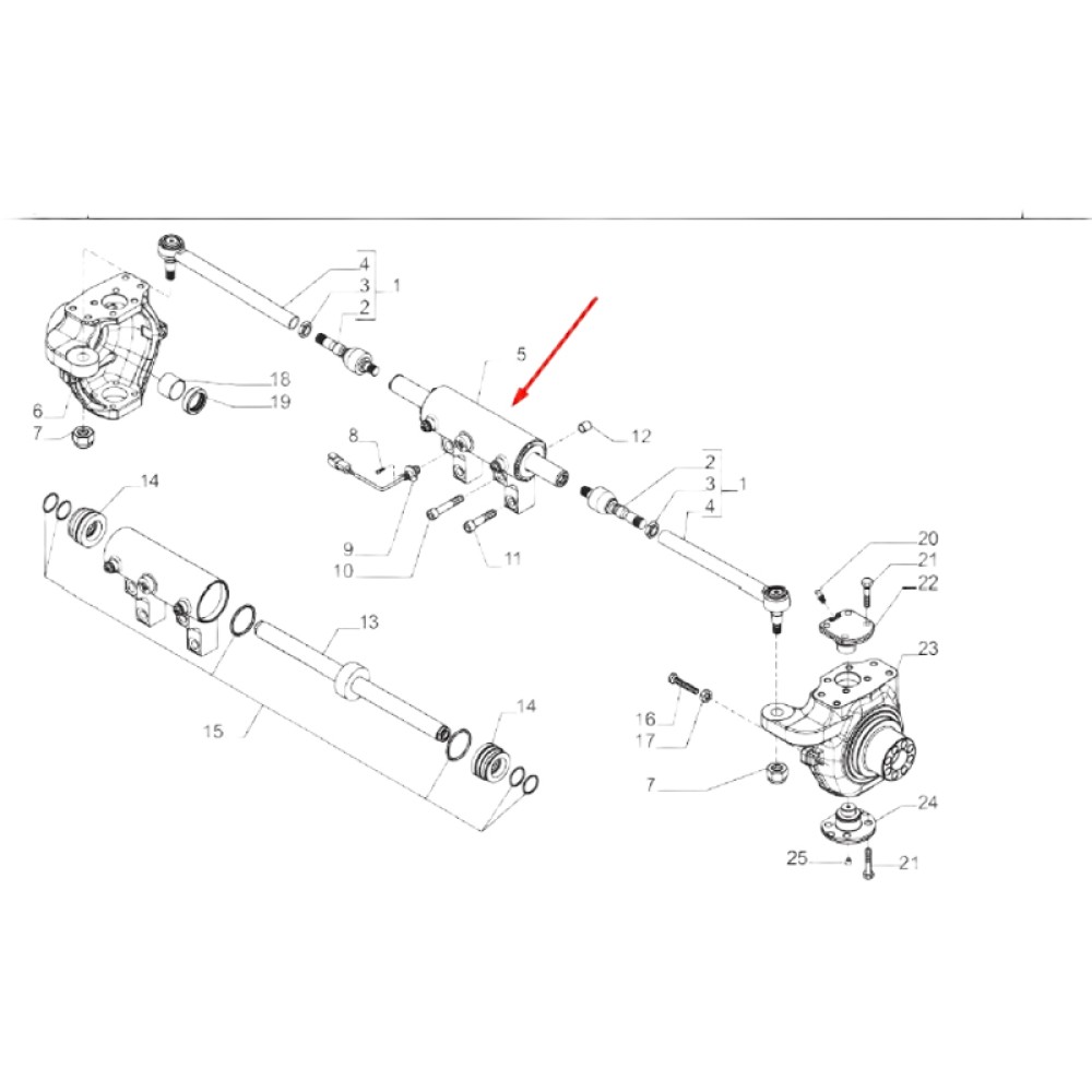 149407 Гидроцилиндр поворота колес CARRARO