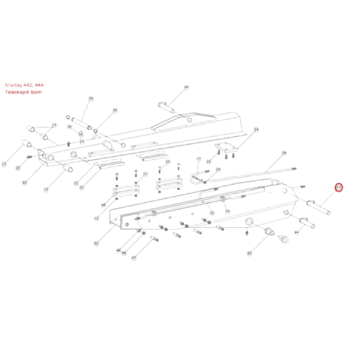 2901708 Штифт телескопической стрелы