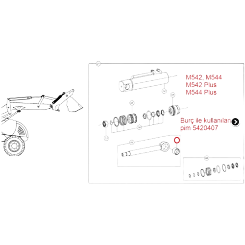 5421954 Втулка гидроцилиндра челюсти пер. ковша