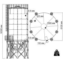 Сборный силос 415 тонн