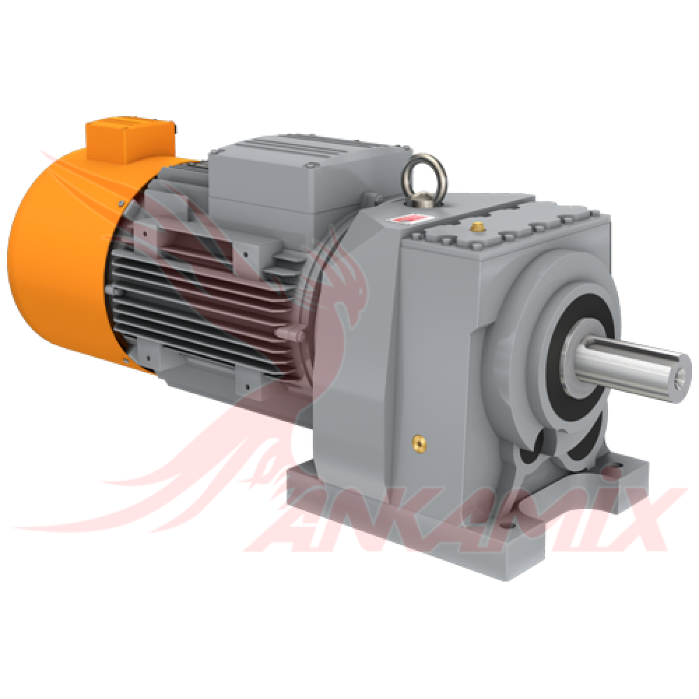 1000550 Мотор-редуктор MR672-3E132M/4D / 7.5 кВт с электромагнитным тормозом DF 100 NM / 24V DC Dereli