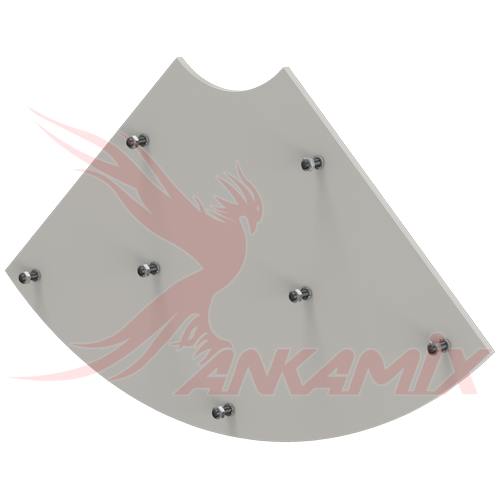 1004069 Броня торцевых стенок для бетоносмесителя МЕКА МB 1.0 B