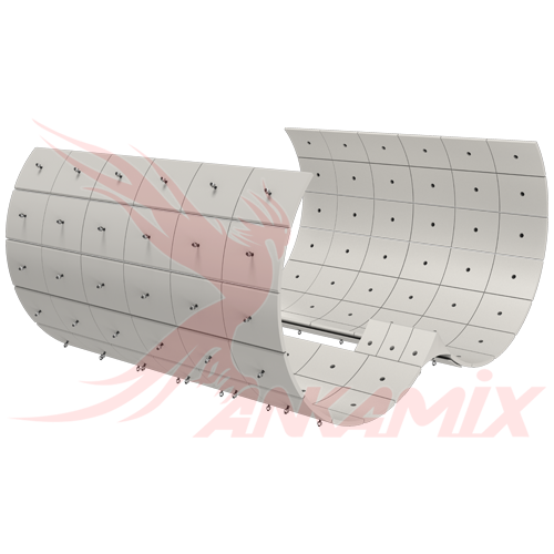 1019163 Сегмент брони для двухвального бетоносмесителя МЕКА МB 2.0 АТW / МB 2.25 АТW / МB 3.0 АТW