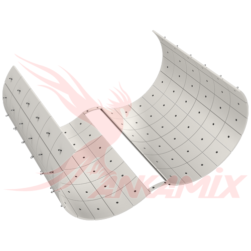 1020040 Сегмент брони для двухвального бетоносмесителя МЕКА МB 2.0 АТW / МB 2.25 АТW / МB 3.0 АТW