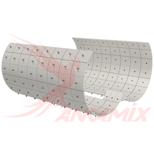 1019163 Сегмент брони для двухвального бетоносмесителя МЕКА МB 2.0 АТW / МB 2.25 АТW / МB 3.0 АТW