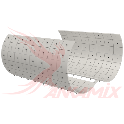 1020040 Сегмент брони для двухвального бетоносмесителя МЕКА МB 2.0 АТW / МB 2.25 АТW / МB 3.0 АТW