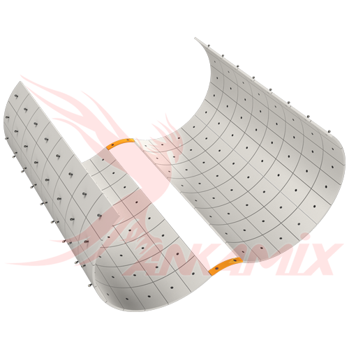 TAV.5/21 Пластина затвора для двухвального бетоносмесителя SIMEM MSO 1501 (1.0 м³/цикл)