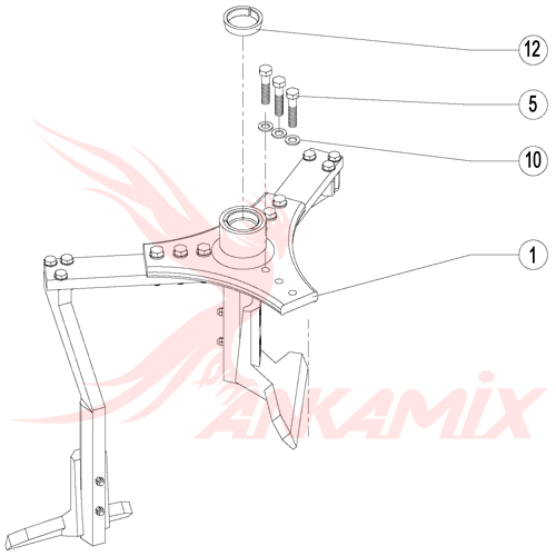 BCC7A Втулка крестовины коническая для S.I.CO.MA. S.r.l. MP 1500/1000