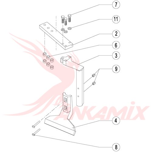 BMG678A Рычаг смесительный для S.I.CO.MA. S.r.l. MP 1500/1000