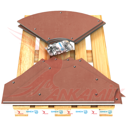 TAV.1/00L4 Комплект торцевой брони для SIMEM MSO 3000 (2.0 м³/цикл)