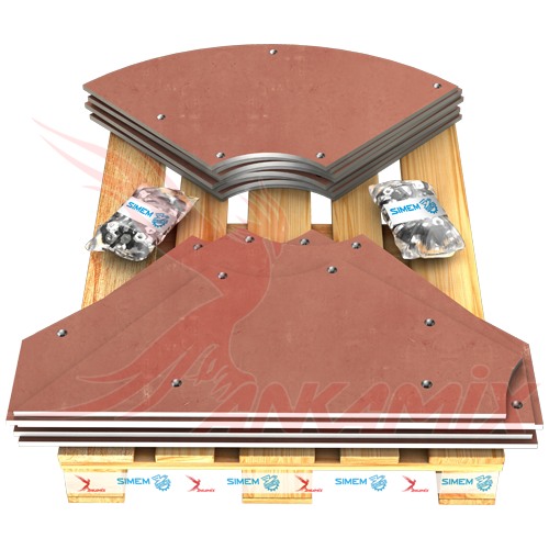 TAV.1/00L2 Комплект торцевой брони для SIMEM MSO 3000 (2.0 м³/цикл)