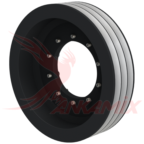 2.005.03.056 Шкив ведомый 3-х ручейный для C.M. MB 1500 (1.0 м³/цикл)