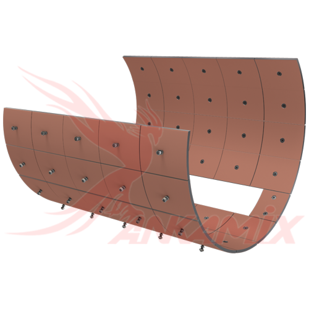 101-S01/09-05 Броня дна из стали Hardox 450 с крепежом