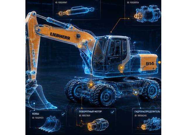Liebherr A 904 / A 914: практическое руководство по выбору, заказу и совместимости узлов
