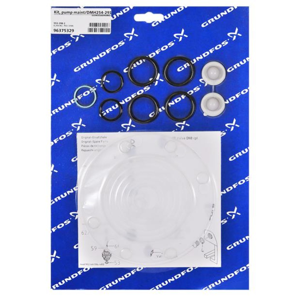 KIT, pump maint/DMH254-291/PP/PVC/E/T 96375329