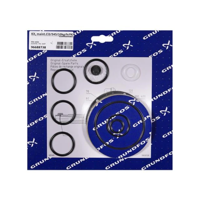 KIT, maint.Cl2/545/10kg/h/FKM/PTFE 96688738