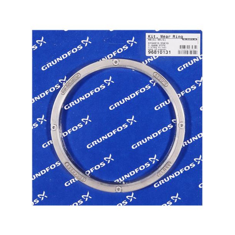 KIT, Wear Ring D154x15 1.4408/PTFE M5x10 96810131