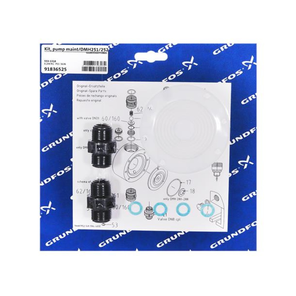 KIT, pump maint/DMH251/252/PVC/E/SS 91836525