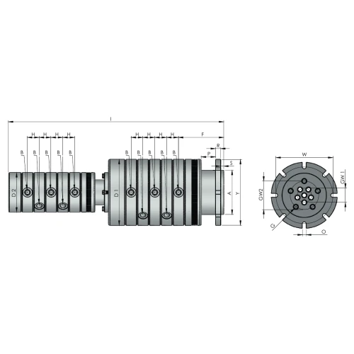 Многопоточное ротационное соединение Rototech M1-110201-200