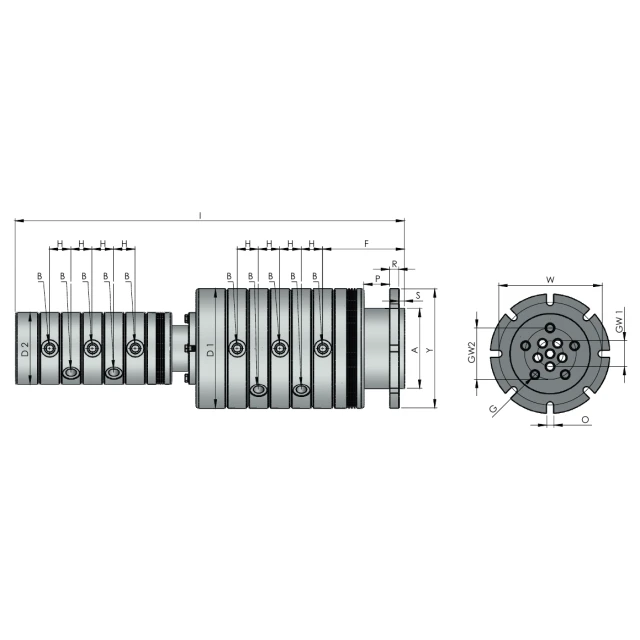 Многопоточное ротационное соединение Rototech M1-110201-200