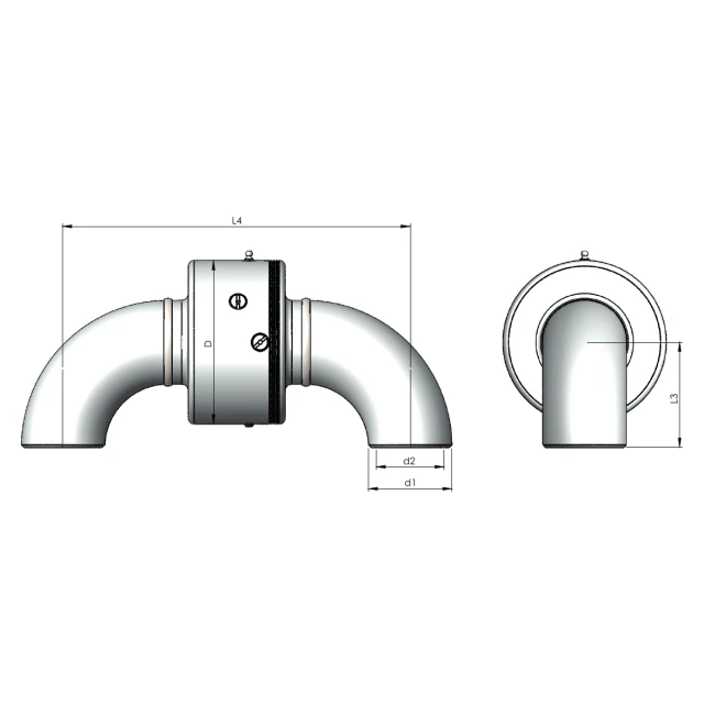Шарнирное соединение Rototech E1-KK3-050-SS