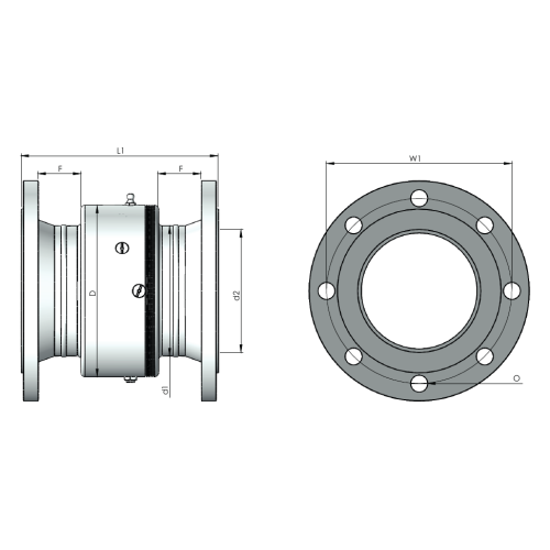 Шарнирное соединение Rototech E2-FF1-065-SS