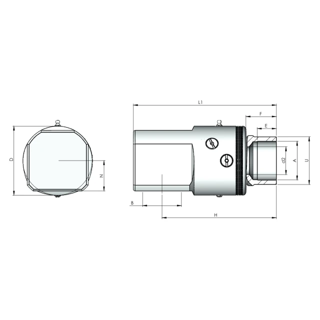 Шарнирное соединение Rototech E8-DD90-040-SS