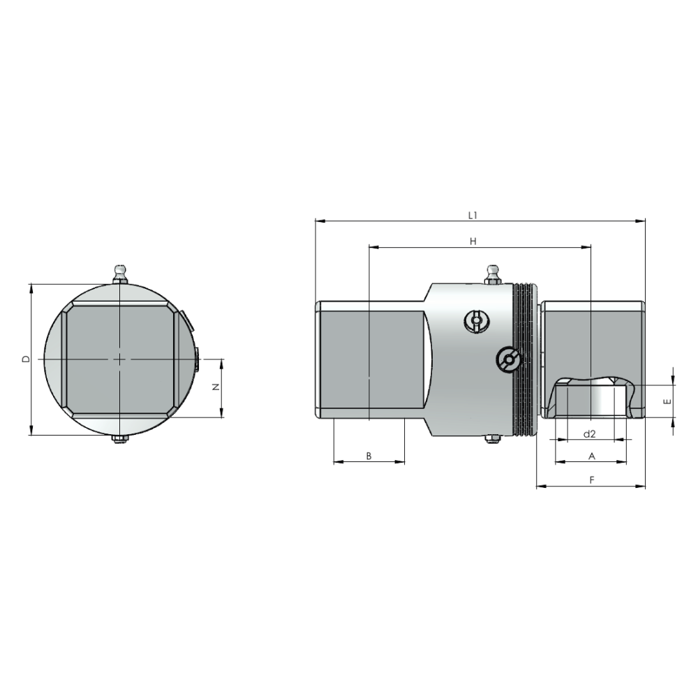 Шарнирное соединение Rototech E9-D90D90-040-SS