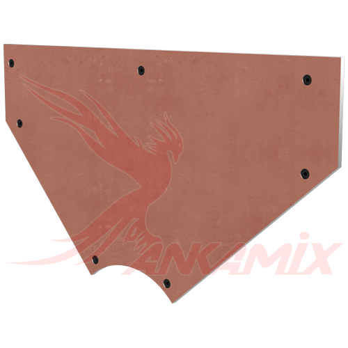 TAV.2/1A Броня торцевая для двухвального бетоносмесителя SIMEM MSO 1501 (1.0 м³/цикл)