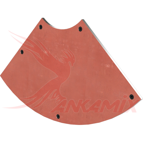 TAV2.10B Броня торцевая для двухвального бетоносмесителя SIMEM MSO 4001 (2.5 м³/цикл)