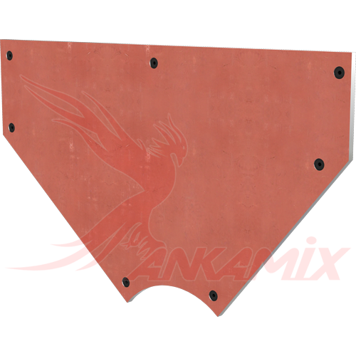 TAV2.1B Броня торцевая для двухвального бетоносмесителя SIMEM MSO 4001 (2.5 м³/цикл)