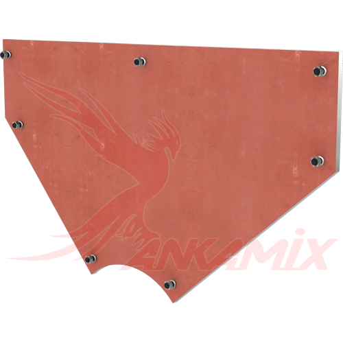 TAV2.1B Броня торцевая для двухвального бетоносмесителя SIMEM MSO 4001 (2.5 м³/цикл)