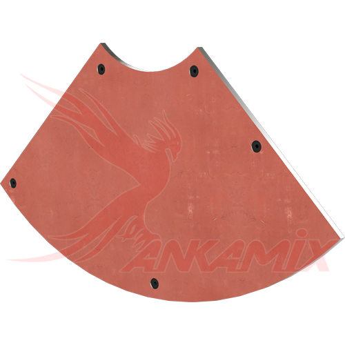 TAV2.7A Броня торцевая для двухвального бетоносмесителя SIMEM MSO 4001 (2.5 м³/цикл)