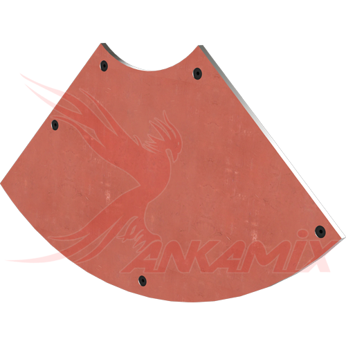 TAV2.7B Броня торцевая для двухвального бетоносмесителя SIMEM MSO 4001 (2.5 м³/цикл).