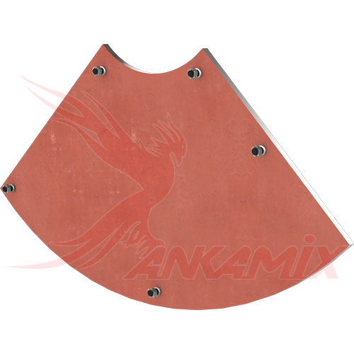 TAV2.7B Броня торцевая для двухвального бетоносмесителя SIMEM MSO 4001 (2.5 м³/цикл).