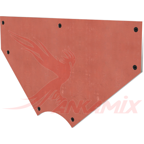 TAV.2/1A Броня торцевая для двухвального бетоносмесителя SIMEM MSO 4001 (2.5 м³/цикл)