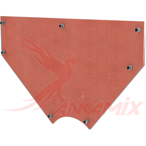 TAV.2/1A Броня торцевая для двухвального бетоносмесителя SIMEM MSO 4001 (2.5 м³/цикл)