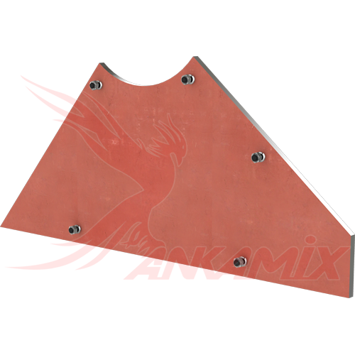 TAV2.34A Броня торцевая для двухвального бетоносмесителя SIMEM MSO 4001 (2.5 м³/цикл)