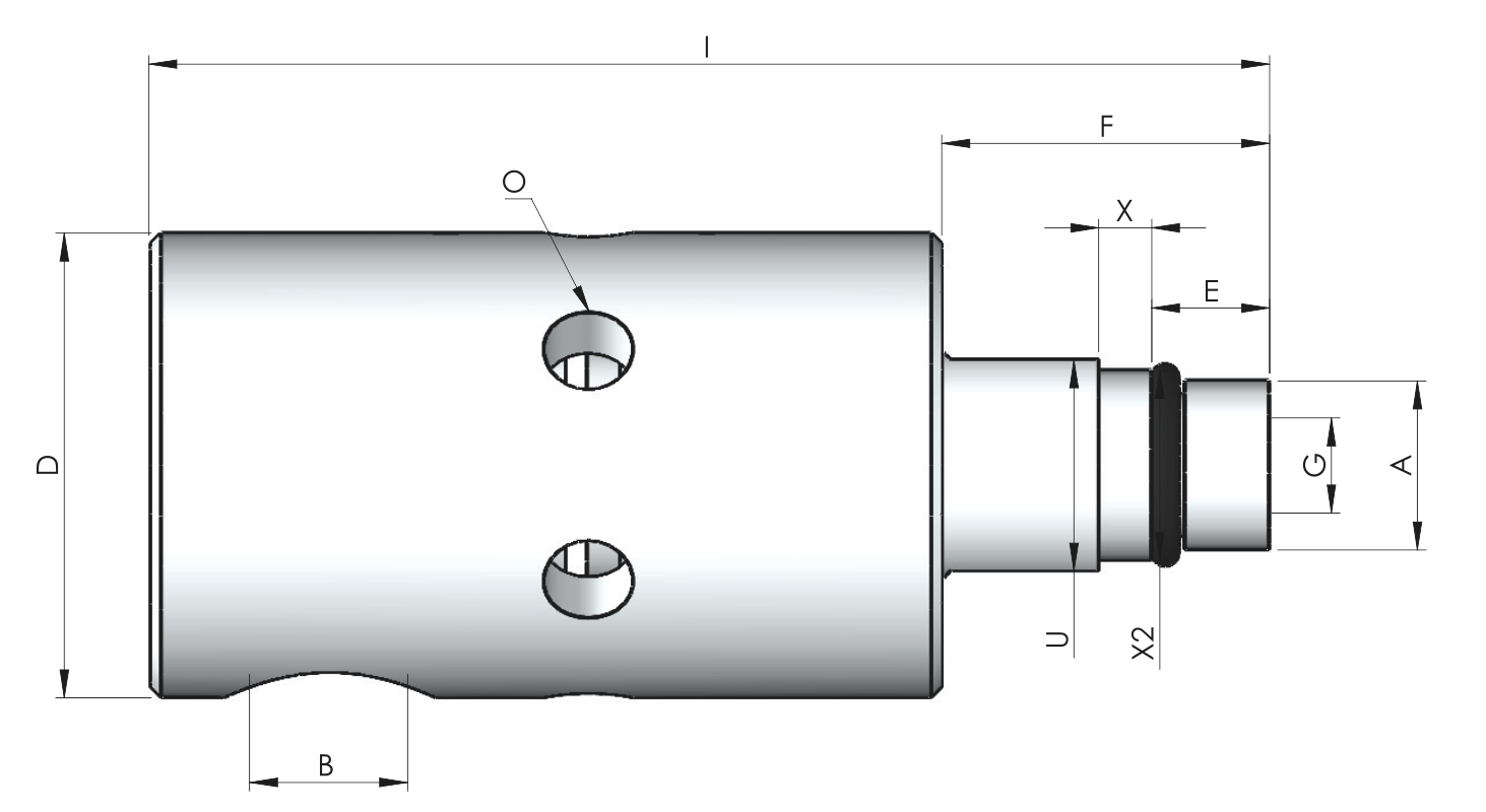 Габаритный чертёж ротационного соединения Rototech 105-344-403